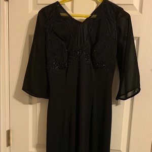 Black beaded net Dress